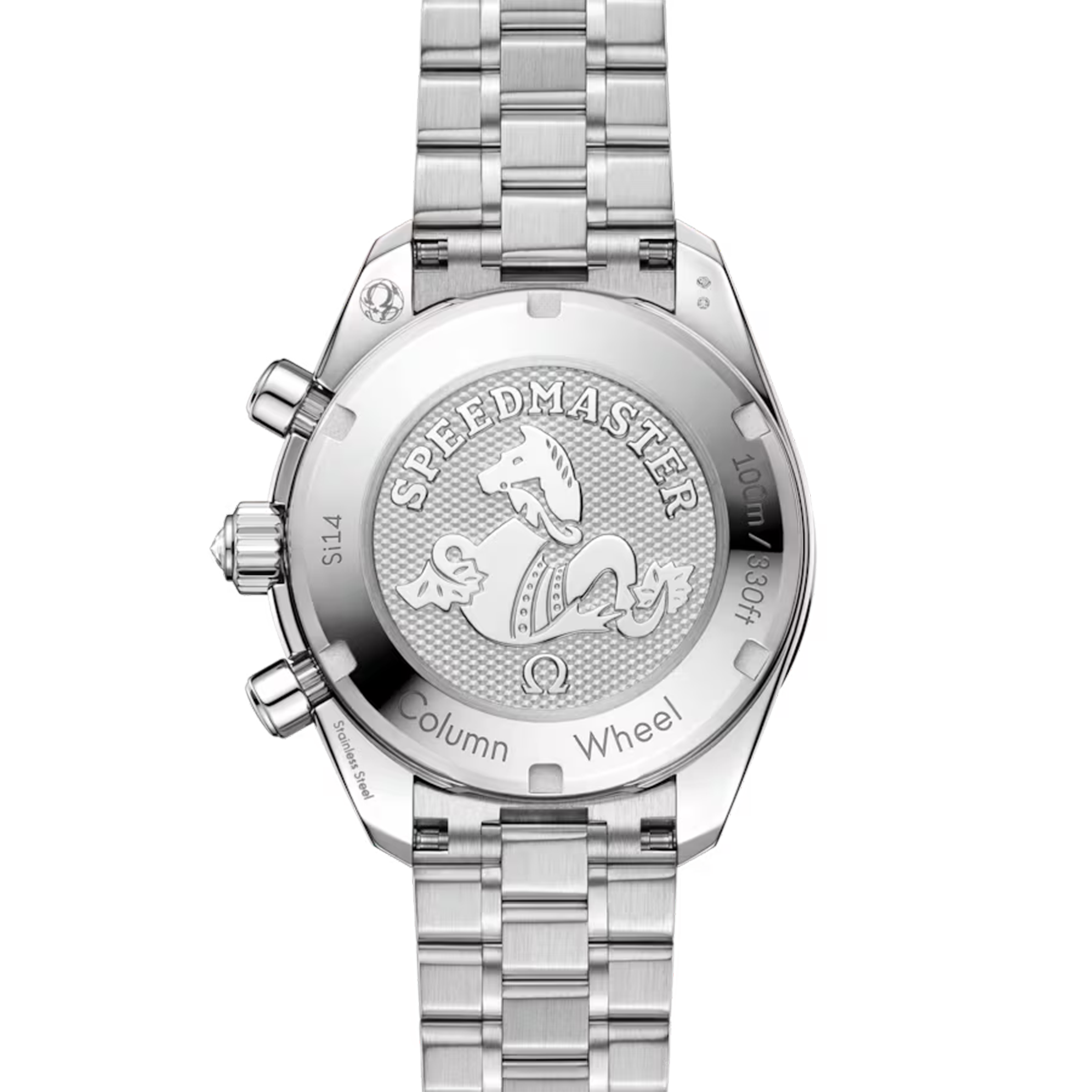 Omega Speedmaster 38 Diamonds Chronograph Co-Axial Chronometer automatic brown dial steel bracelet 38 mm