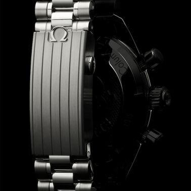 Omega Speedmaster 38 Diamonds Chronograph Co-Axial Chronometer automatic brown dial steel bracelet 38 mm