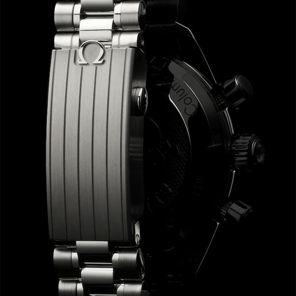 Omega Speedmaster 38 Diamonds Chronograph Co-Axial Chronometer automatic brown dial steel bracelet 38 mm