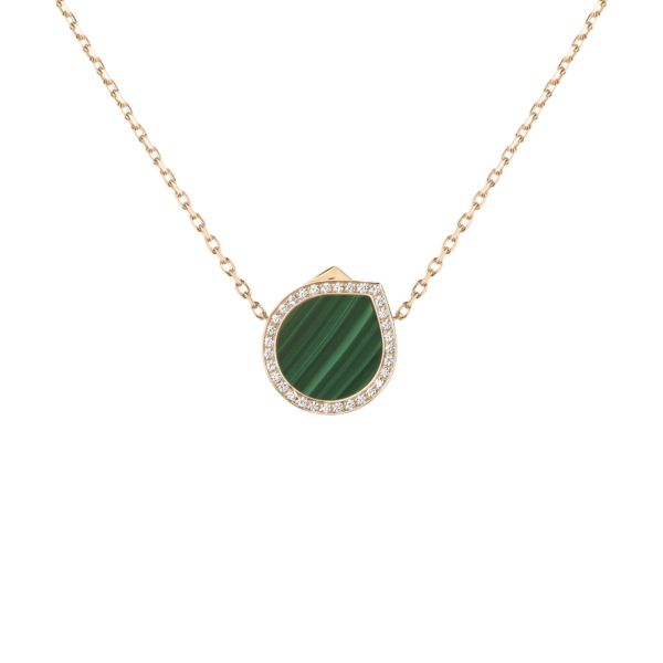 Reposi Antifer Pavé necklace in rose gold, white mother-of-pearl and diamonds