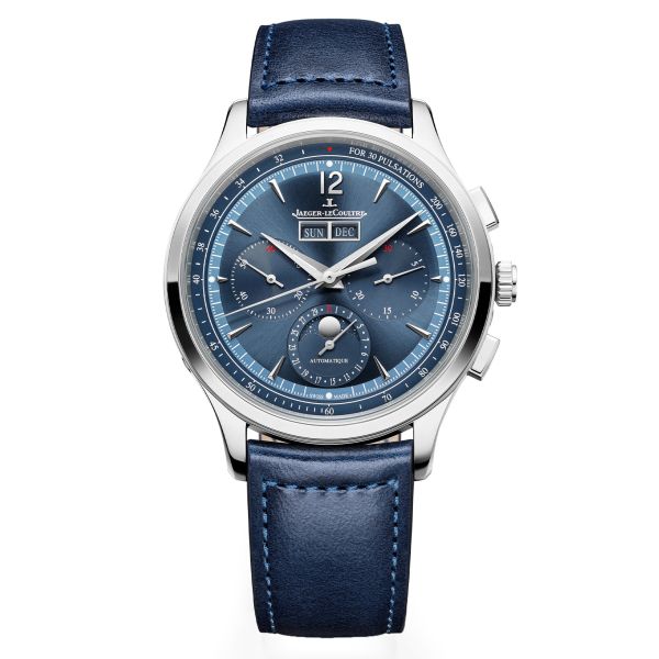 Jaeger-LeCoultre Master Control Chronograph Calendar automatic blue dial leather strap 40 mm