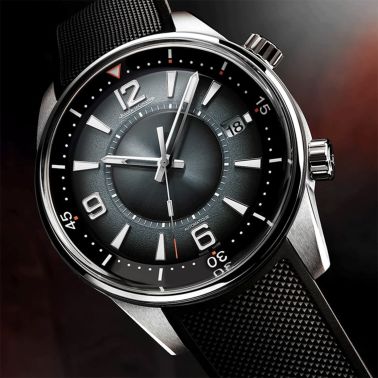 Jaeger-LeCoultre Polaris Date automatic grey lacquered dial rubber strap 42 mm