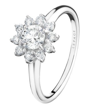 Lepage Marguerite ring in white gold and diamonds