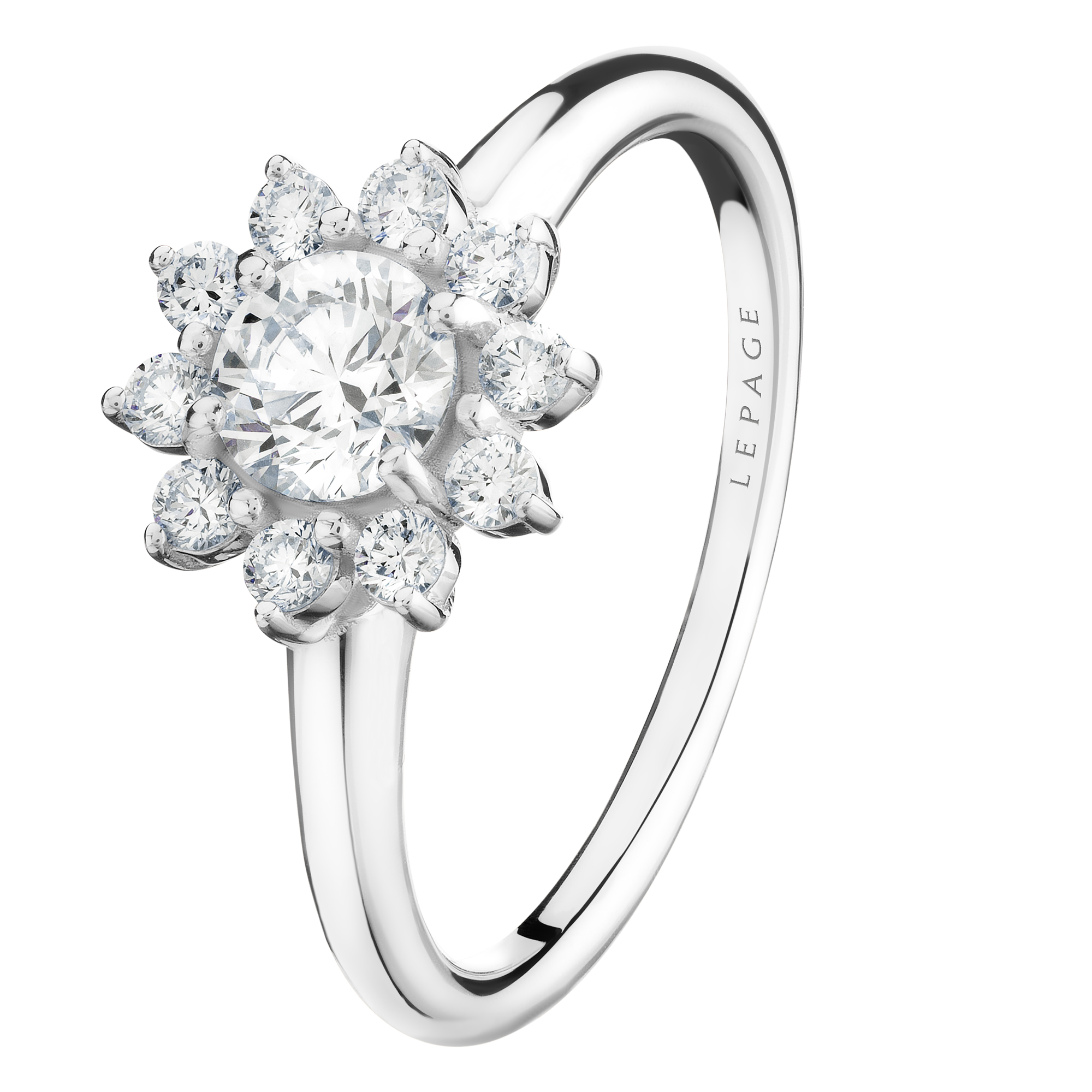 Lepage Marguerite ring in white gold and diamonds