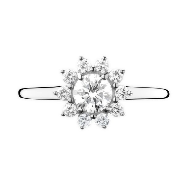 Lepage Marguerite ring in white gold and diamonds