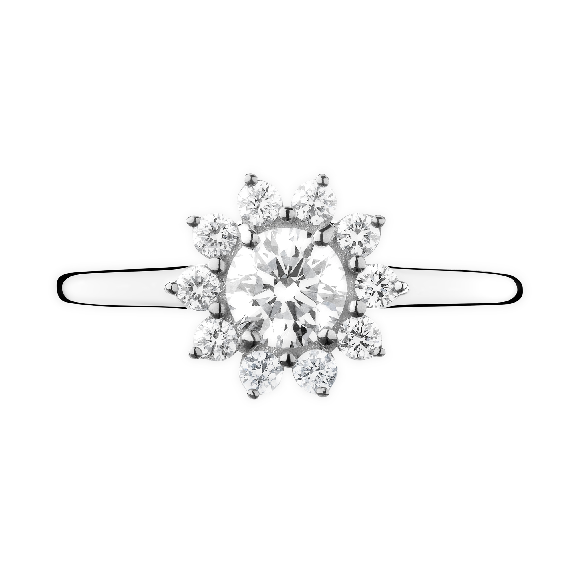 Lepage Marguerite ring in white gold and diamonds