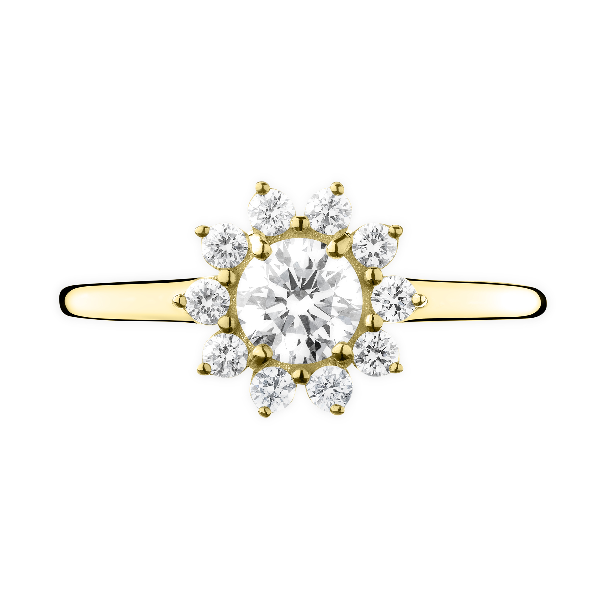 Bague Lepage Marguerite en or jaune et diamants
