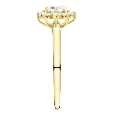 Lepage Marguerite ring in yellow gold and diamonds