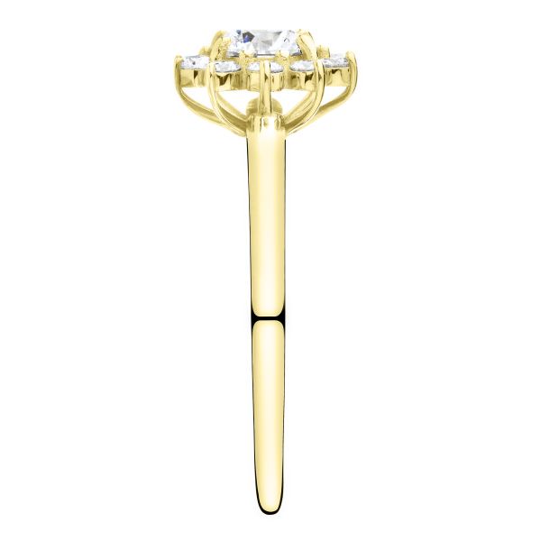 Lepage Marguerite ring in yellow gold and diamonds