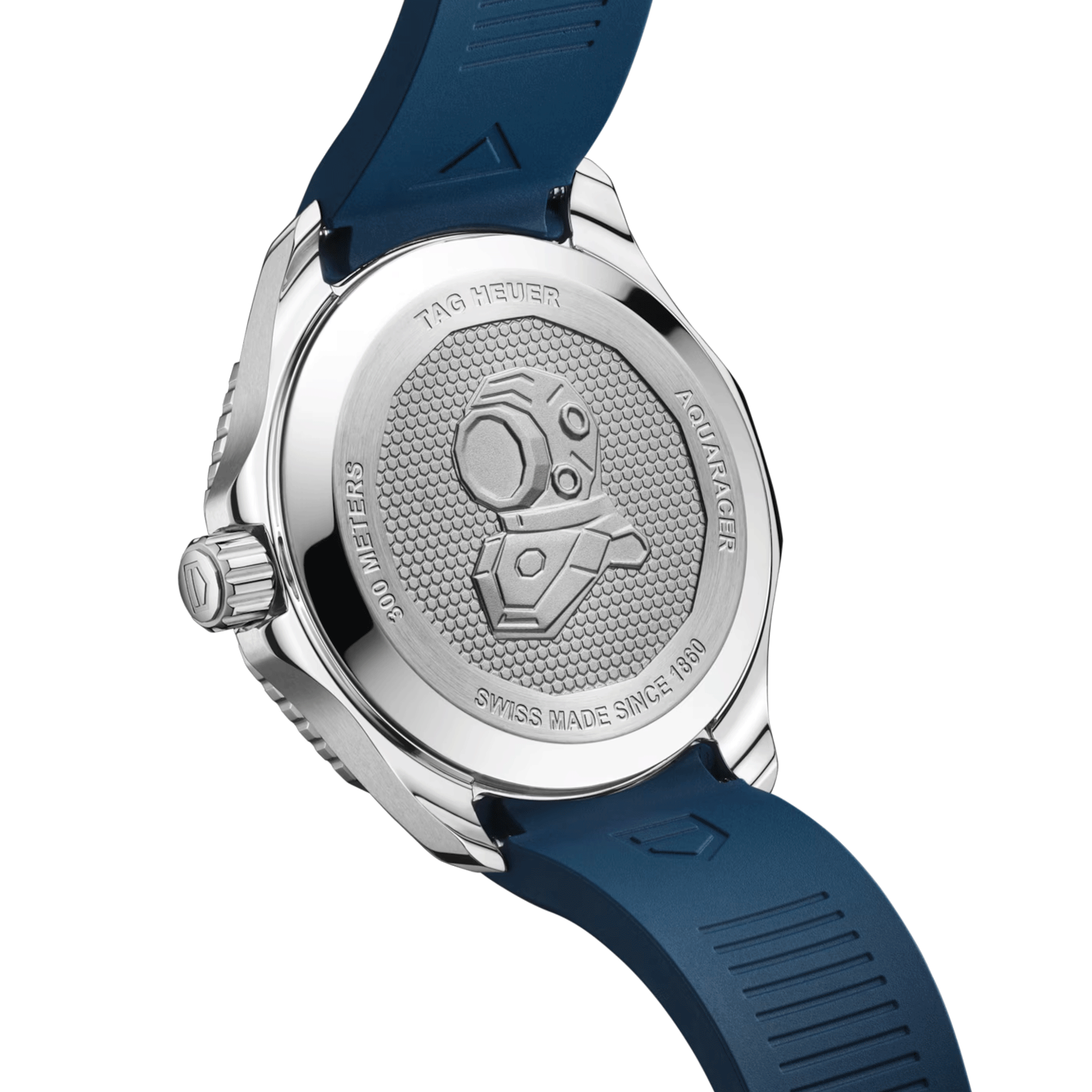 TAG Heuer Aquaracer Professional 300 GMT automatic watch blue dial blue rubber strap 42 mm