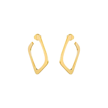 Créoles Dinh Van Impression grand modèle en or jaune