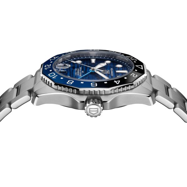 TAG Heuer Aquaracer Professional 300 GMT automatic watch blue dial steel bracelet 42 mm