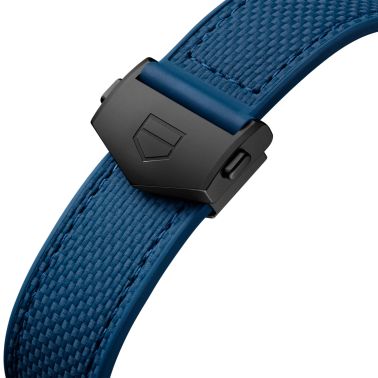 Montre TAG Heuer Monaco Skeleton Chronograph "The Dark Blue" automatique cadran squelette cuir et caoutchouc 39 mm