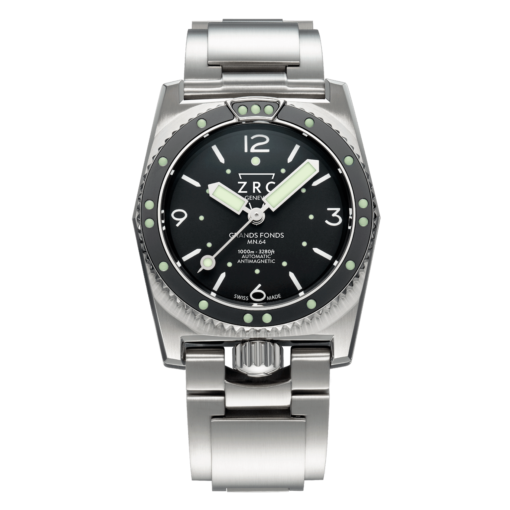 Montre ZRC Grands Fonds 300 MN64 Réédition automatique bracelet acier 41,5 mm