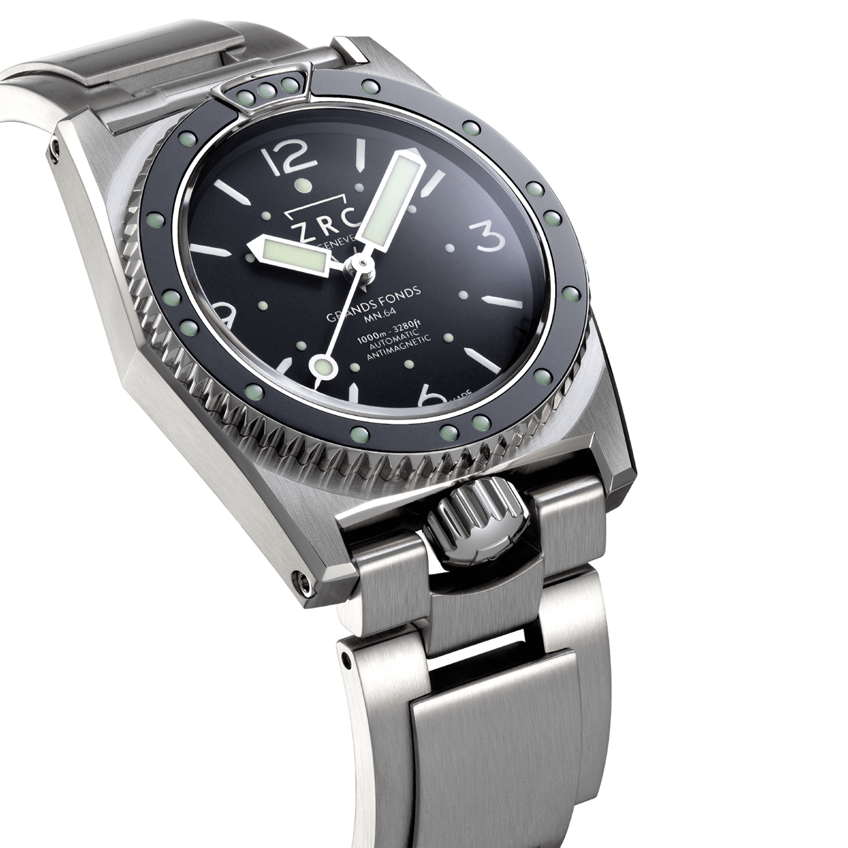 ZRC Grands Fonds 300 MN64 Réédition automatic steel bracelet 41,5 mm