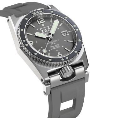 ZRC Grands Fonds 300 MN64 Ruthénium automatic grey dial rubber strap 41,5 mm
