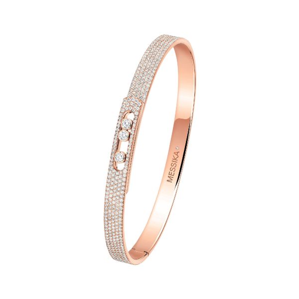 Bracelet Bangle Messika Move Noa PM Full Pavé en or rose et diamants