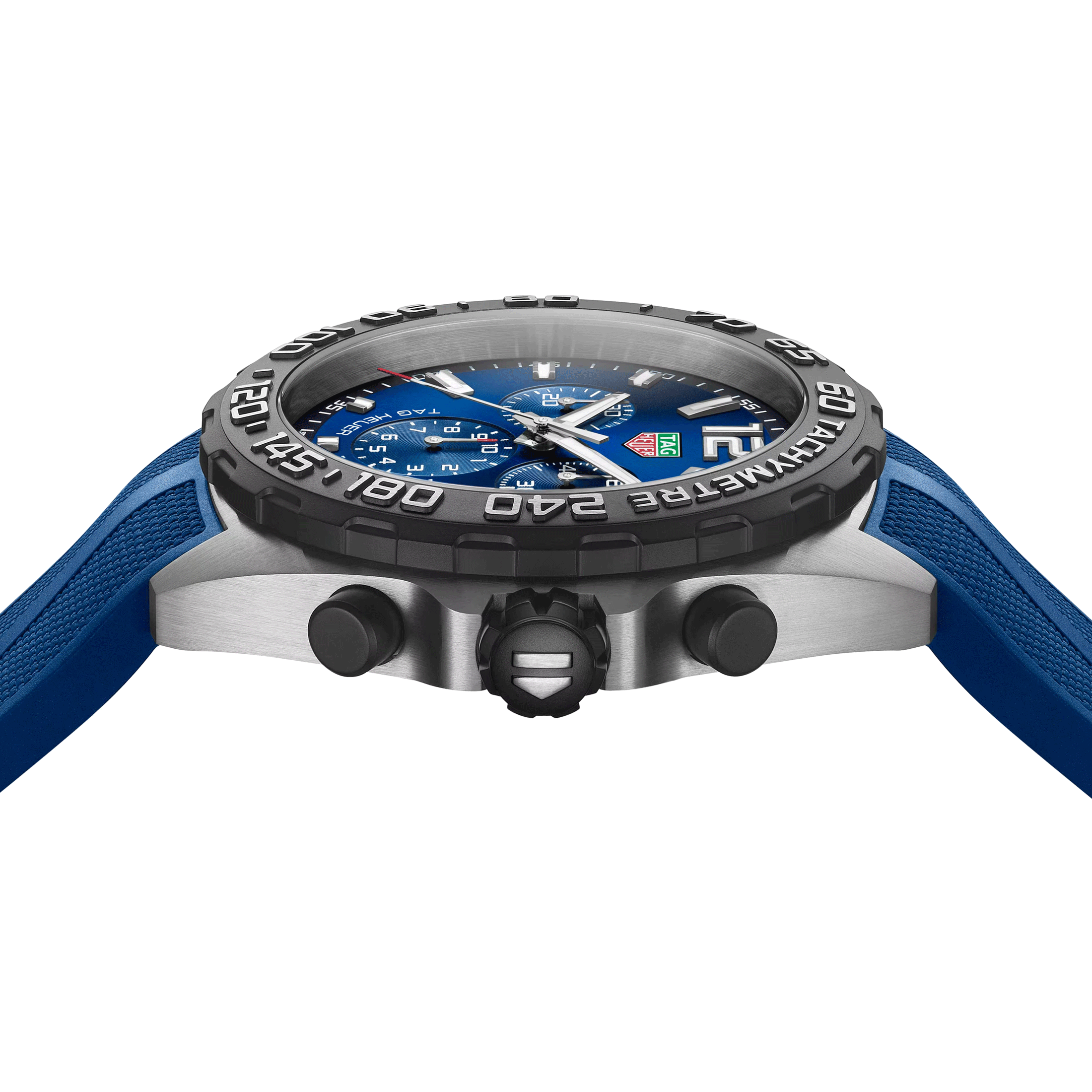 Montre TAG Heuer Formula 1 Colors quartz cadran bleu bracelet caoutchouc bleu 43 mm CAZ101AV.FT8077