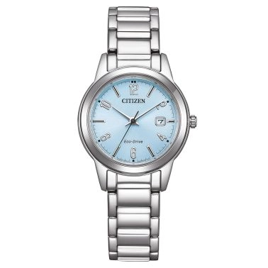 Citizen Ladies Eco-Drive blue dial steel bracelet 29,5 mm