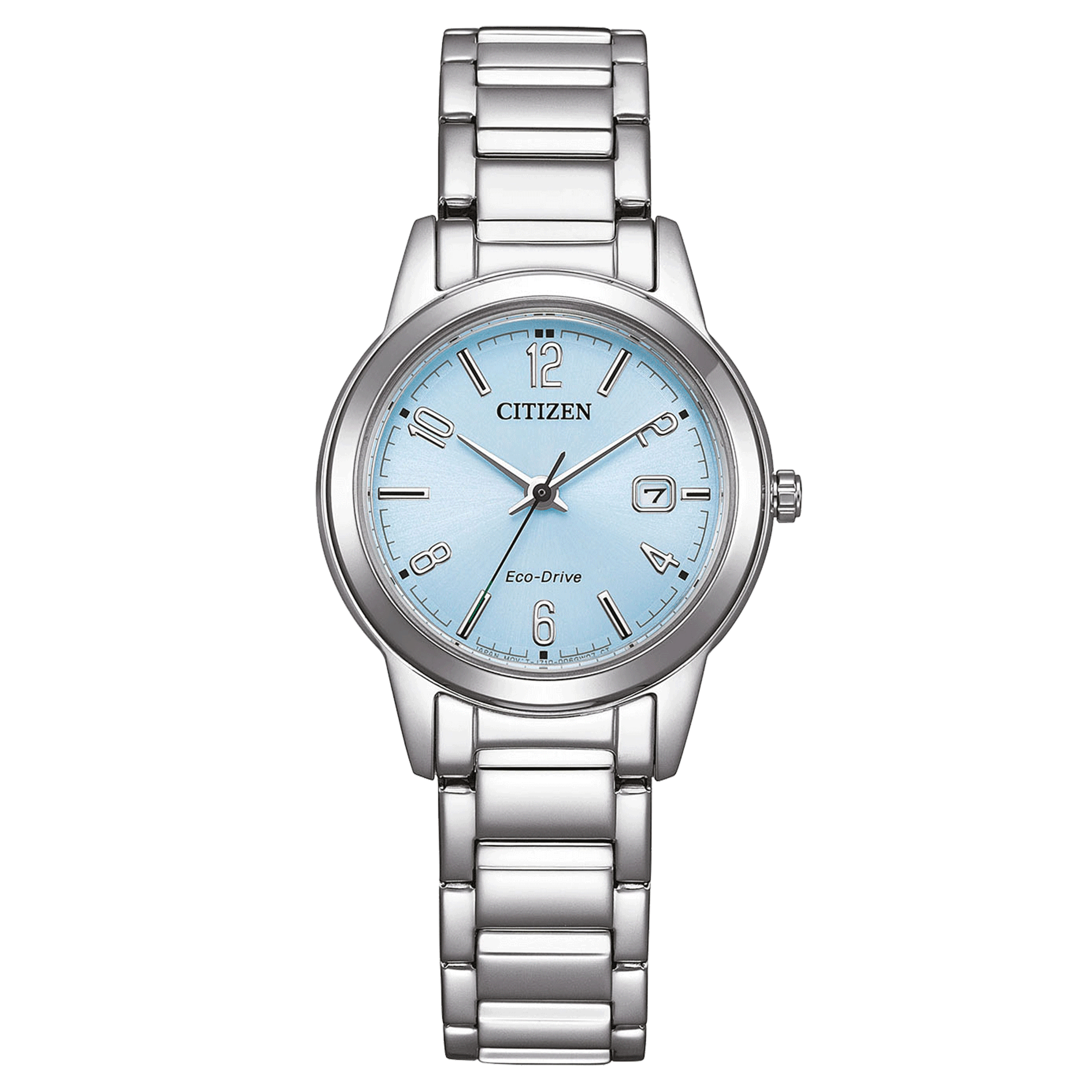 Montre Citizen Ladies Eco-Drive cadran bleu bracelet acier 29,5 mm