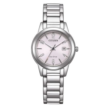 Montre Citizen Ladies Eco-Drive cadran rose bracelet acier 29,5 mm