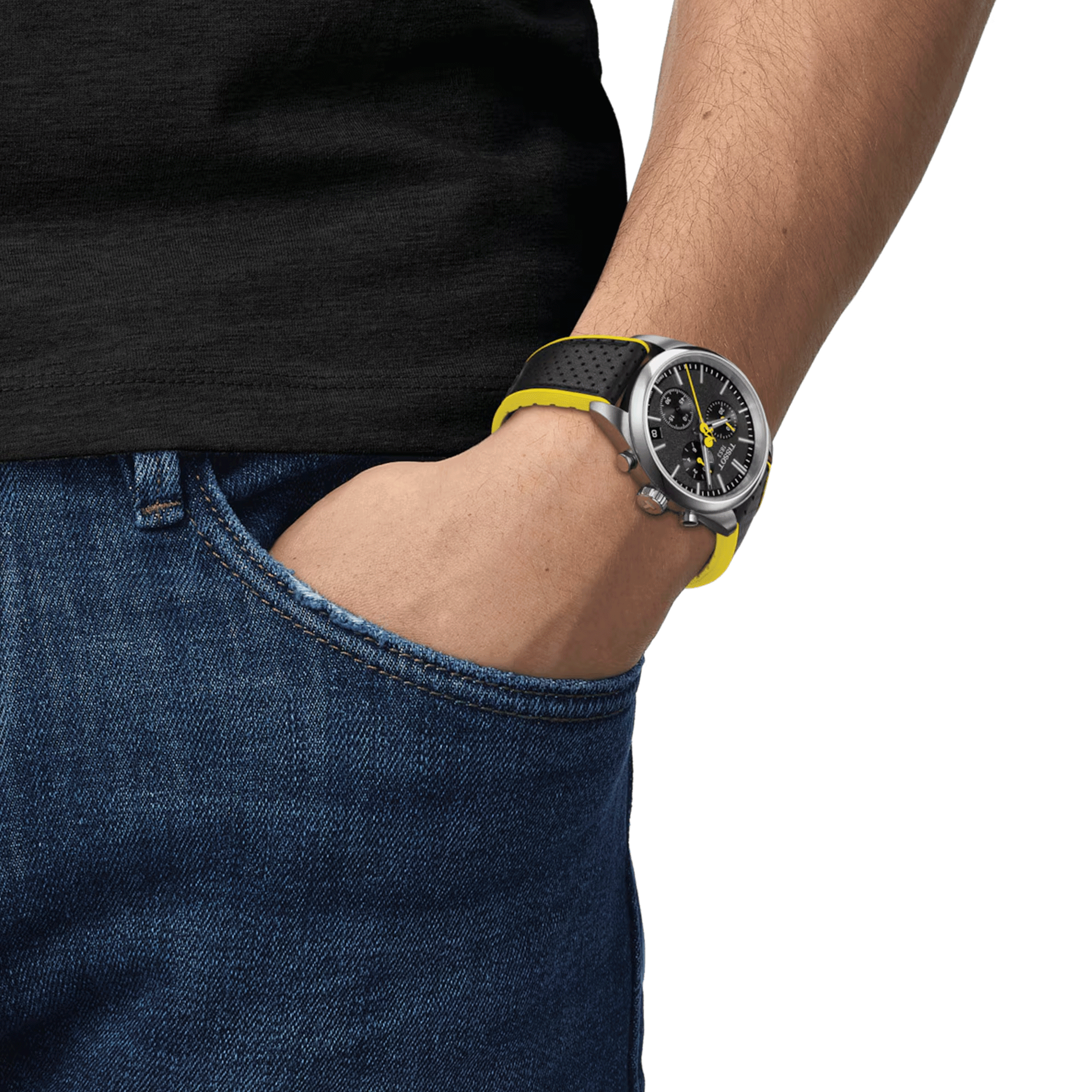 Montre Tissot T-Classic PR 100 Tour de France quartz cadran vert bracelet acier 40 mm T150.417.11.051.00