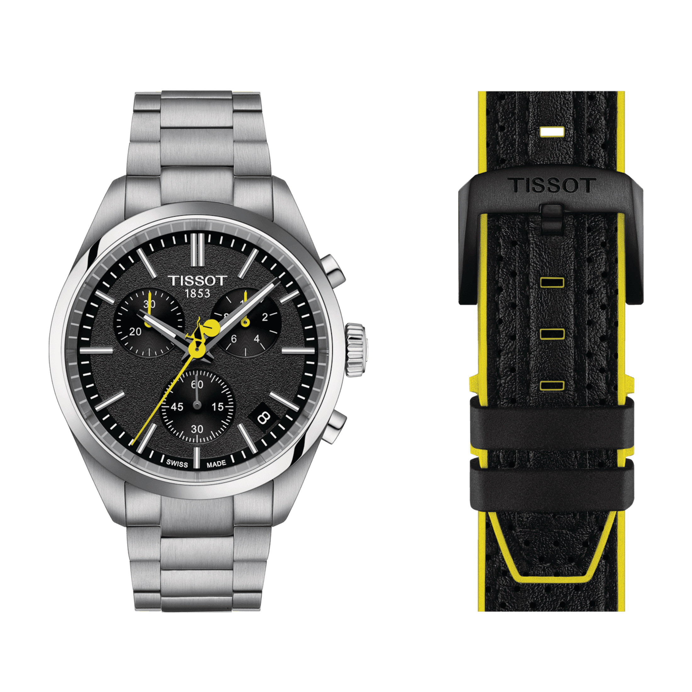 Montre Tissot T-Classic PR 100 Tour de France quartz cadran vert bracelet acier 40 mm T150.417.11.051.00