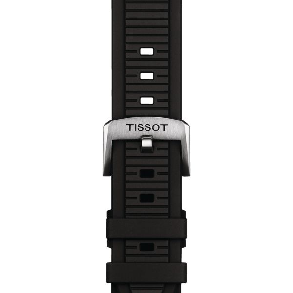 Montre Tissot T-Race Powermatic 80 cadran noir bracelet caoutchouc noir 41 mm T141.807.17.051.00