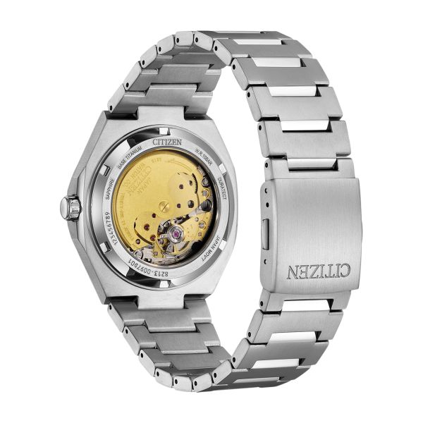Montre Citizen Super Titanium automatique cadran blanc bracelet titane 40,5 mm