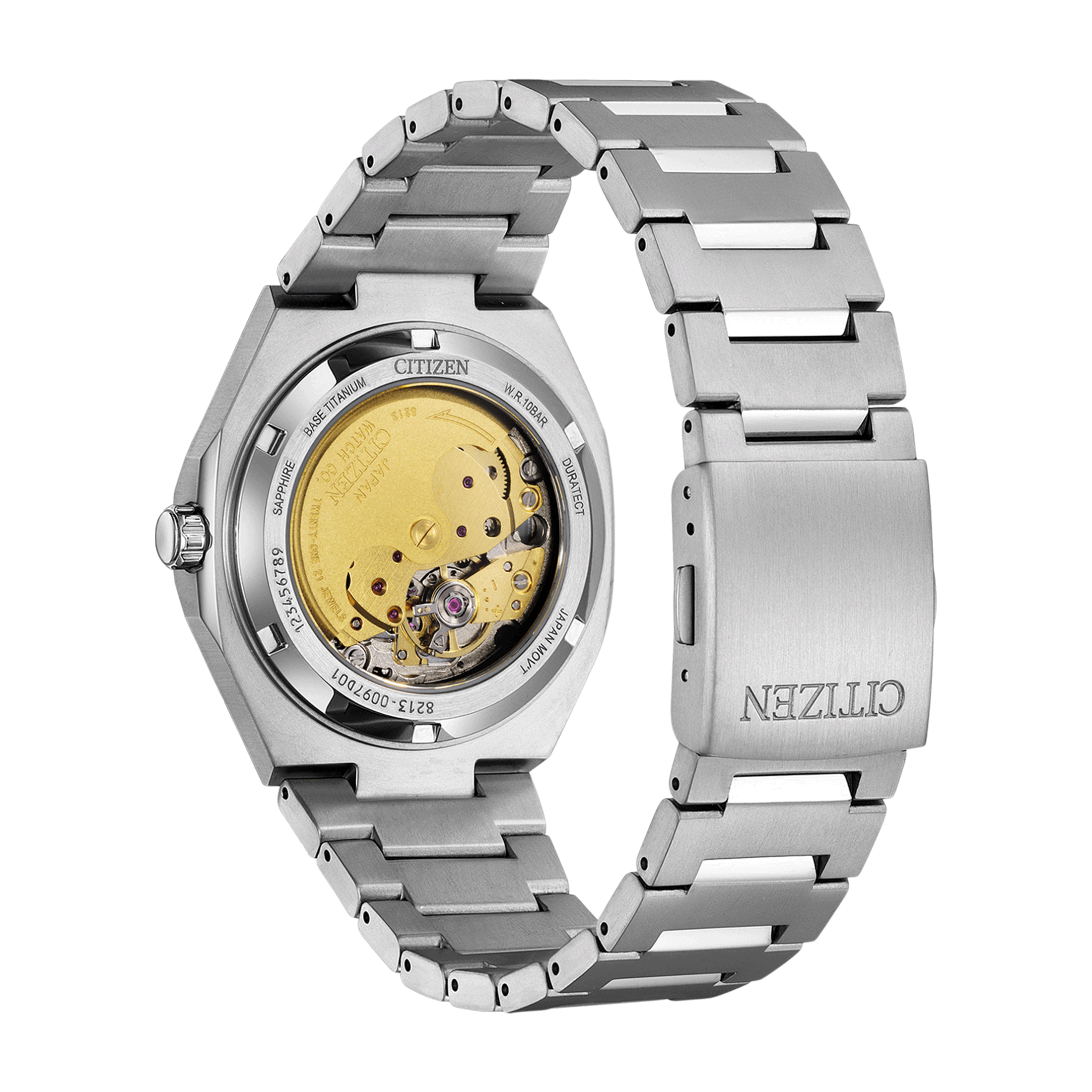Montre Citizen Super Titanium automatique cadran blanc bracelet titane 40,5 mm