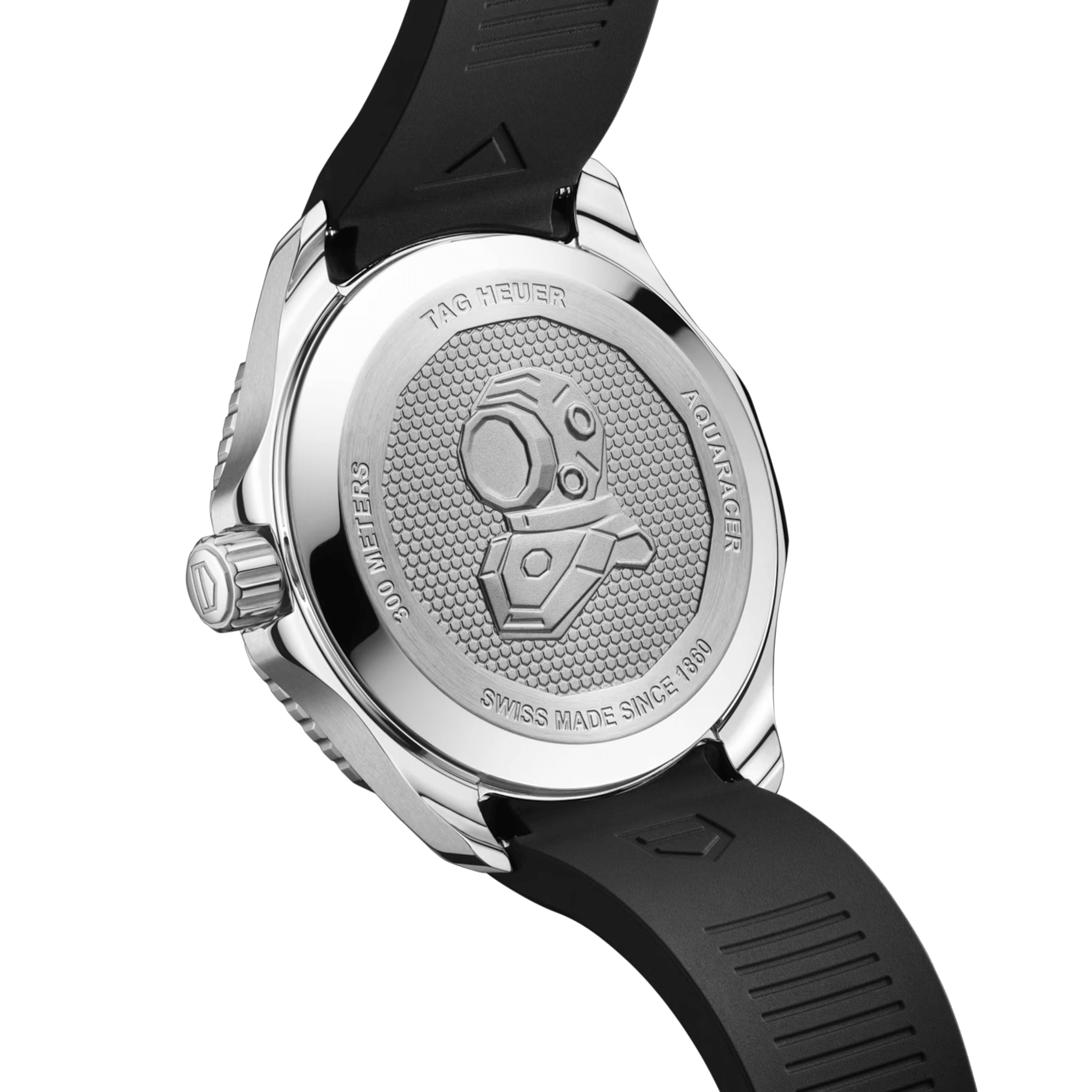 Montre TAG Heuer Aquaracer Professional 300 Date automatique cadran noir bracelet caoutchouc noir 42 mm WBP5110.FT6257