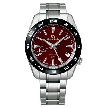 Montre Grand Seiko Sport Spring Drive GMT "Hotaka Peaks - Morning Glow" cadran rouge bracelet acier 40,5 mm