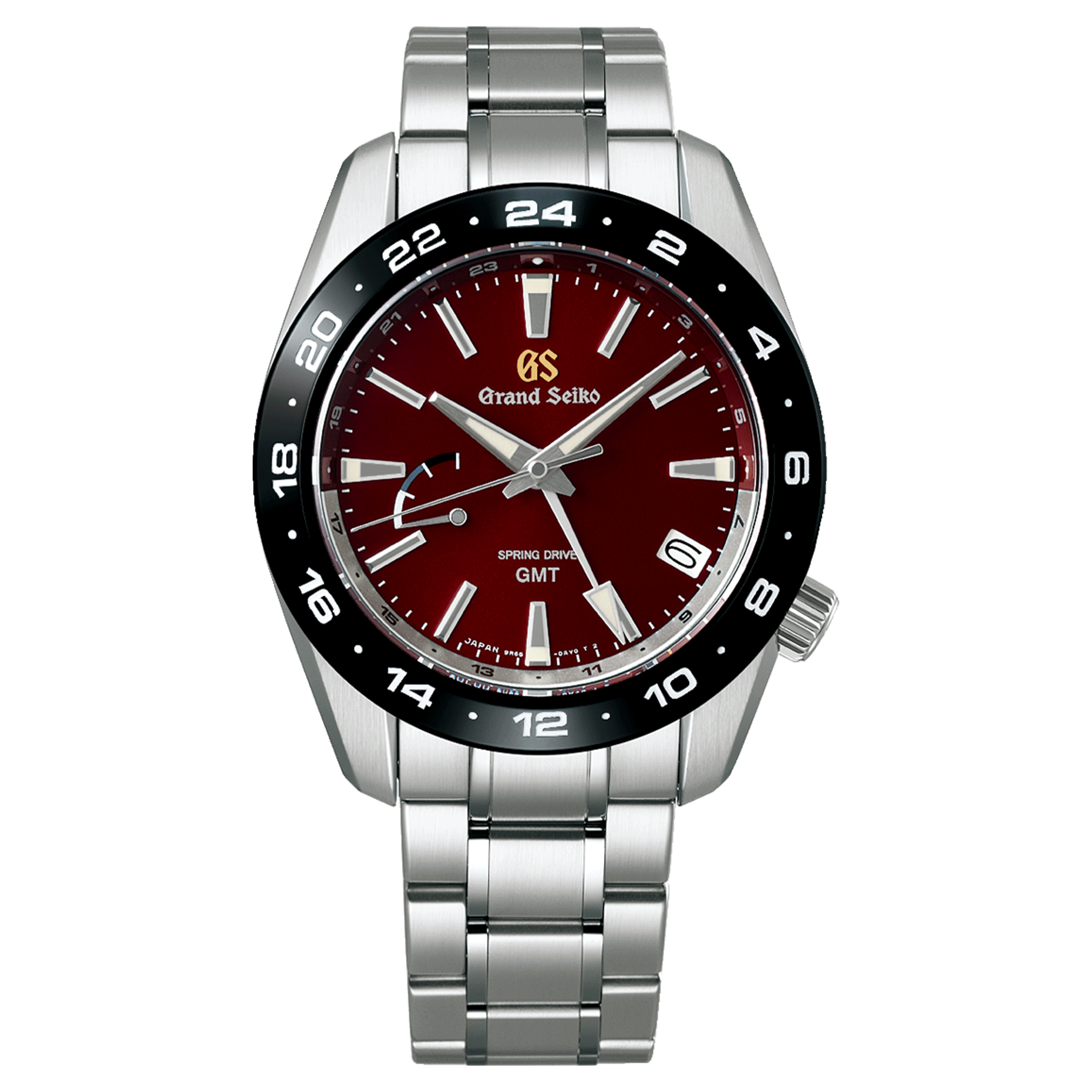 Grand Seiko Sport Spring Drive GMT "Hotaka Peaks - Morning Glow" red dial steel bracelet 40,5 mm