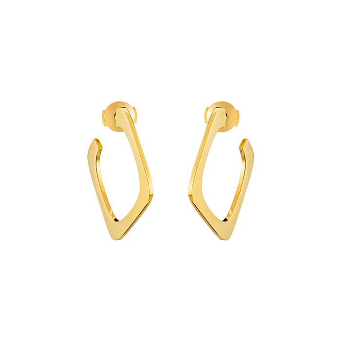 Créoles Dinh Van Impression petit modèle en or jaune