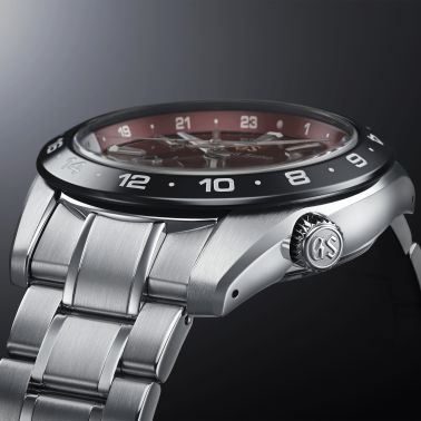 Grand Seiko Sport Spring Drive GMT "Hotaka Peaks - Morning Glow" red dial steel bracelet 40,5 mm