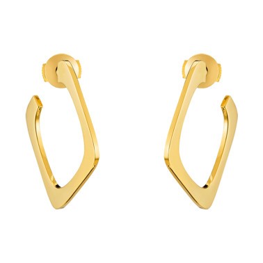 Créoles Dinh Van Impression petit modèle en or jaune