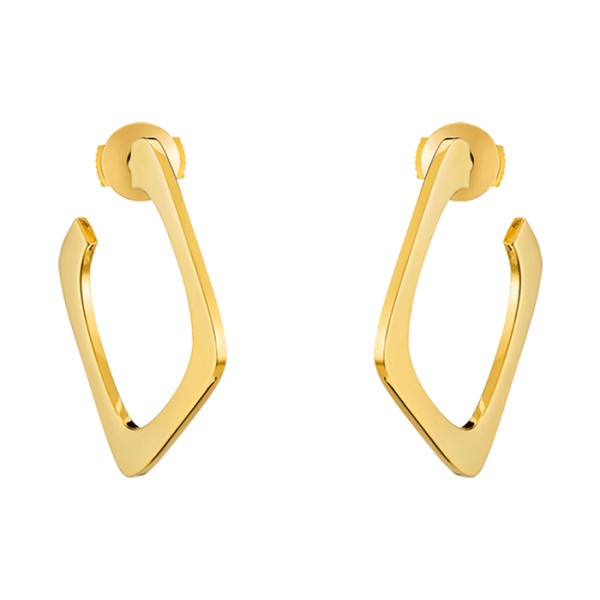 Créoles Dinh Van Impression petit modèle en or jaune