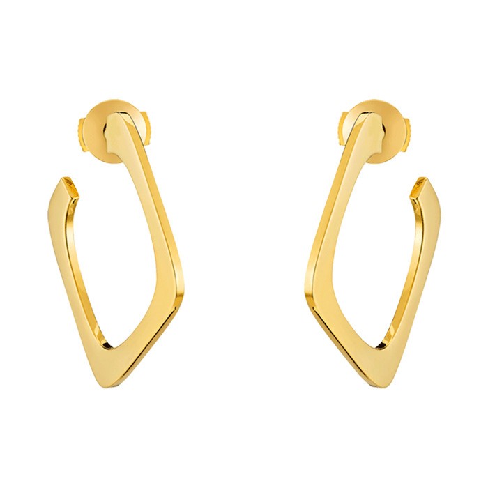 Créoles Dinh Van Impression petit modèle en or jaune