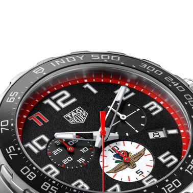 TAG Heuer Formula 1 Chronograph x Indy 500 quartz watch black dial steel bracelet 43 mm