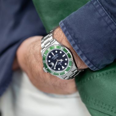 Montre Rolex Submariner Date "Kermit" 16610LV automatique 40 mm circa 2006