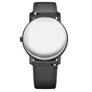 Baume et Mercier Classima quartz watch blue dial gray canvas strap 42 mm