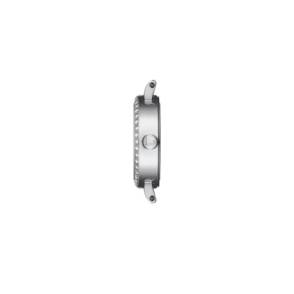 Tissot Lovely Round quartz watch bezel set with white mother-of-pearl dial stainless steel bracelet 19.5 mm T140.009.61.116.00
