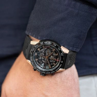 Montre TAG Heuer Carrera Chronographe Heuer 01 Or et Titane automatique 45 mm Full Set 2017