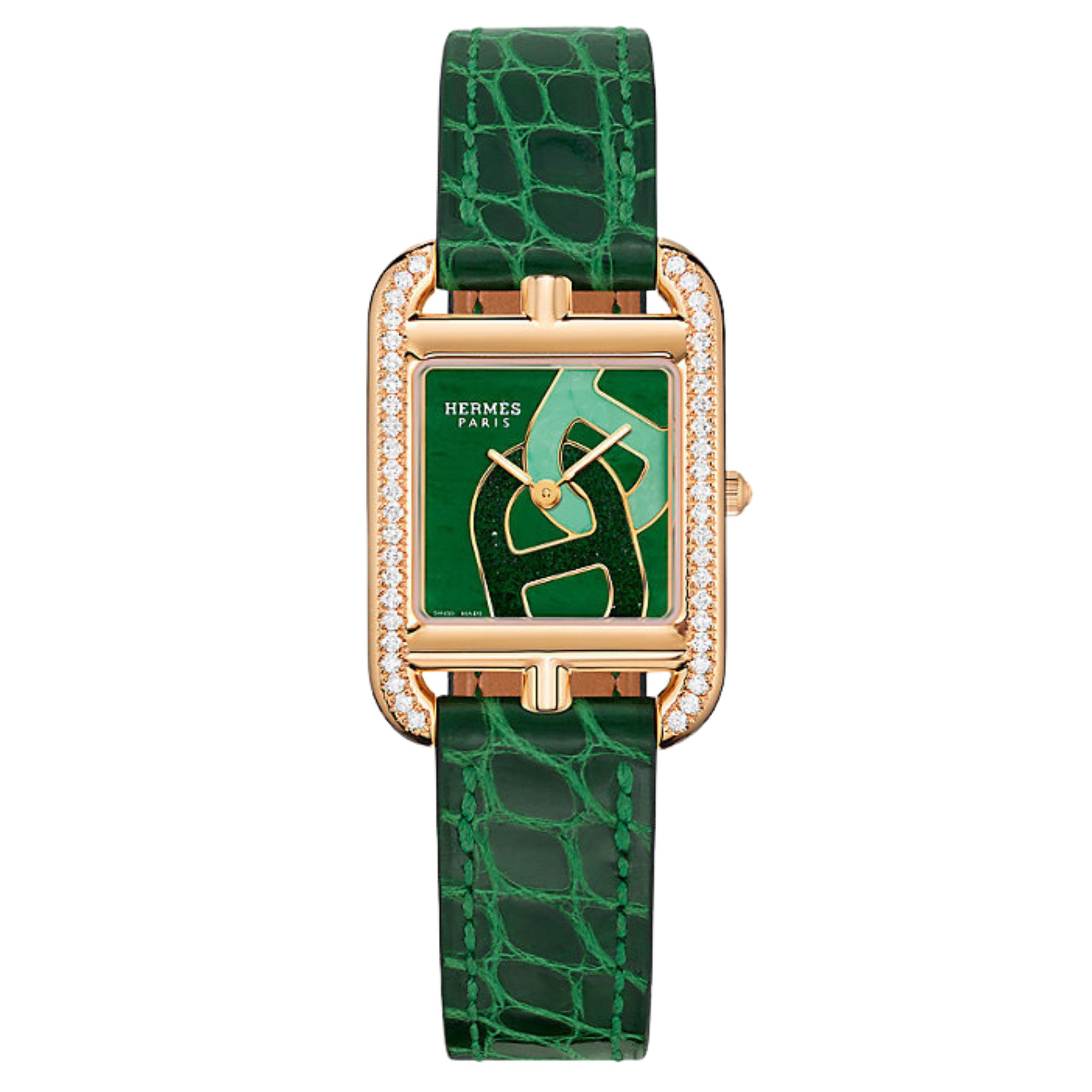 HERMÈS Cape Cod Petit Modèle quartz watch in rose gold bezel set