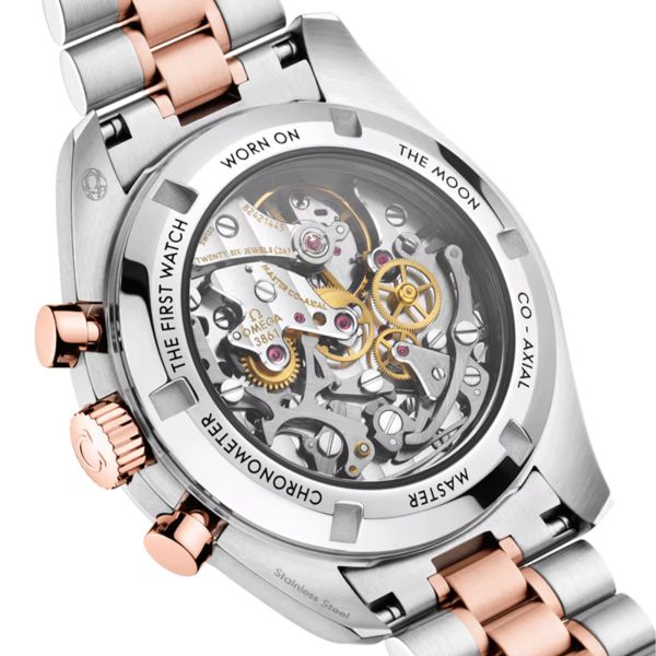 Montre Omega Speedmaster Moonwatch Professional Chronographe Bicolore Acier & Or rose Sedna 42 mm