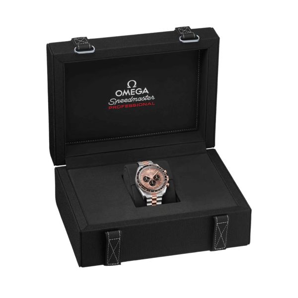 Montre Omega Speedmaster Moonwatch Professional Chronographe Bicolore Acier & Or rose Sedna 42 mm