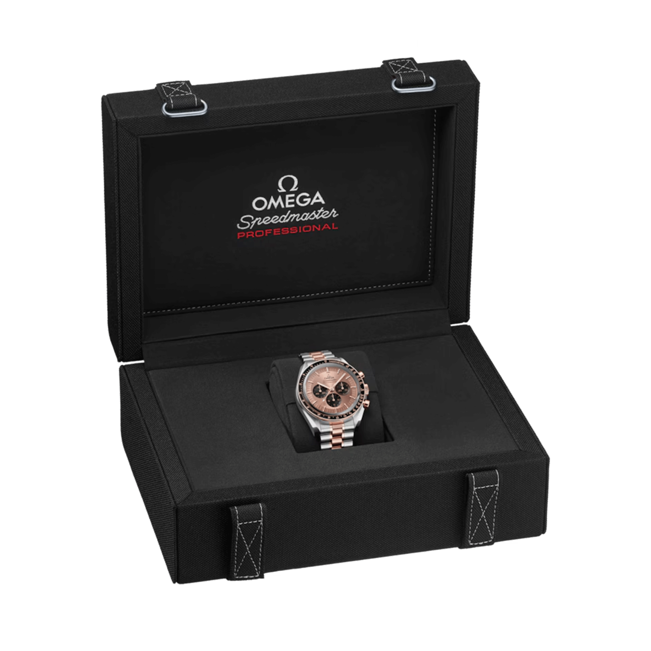 Montre Omega Speedmaster Moonwatch Professional Chronographe Bicolore Acier & Or rose Sedna 42 mm