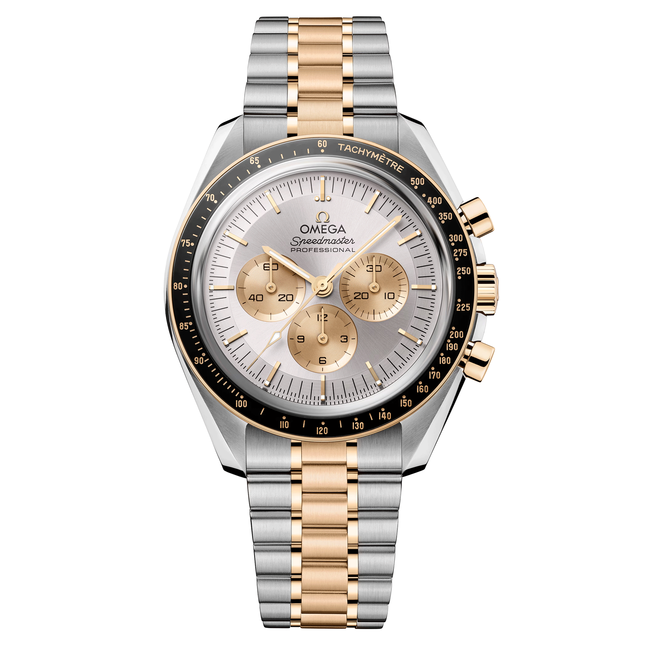 Montre Omega Speedmaster Moonwatch Professional Chronographe Bicolore Acier & Or jaune Moonshine 42 mm