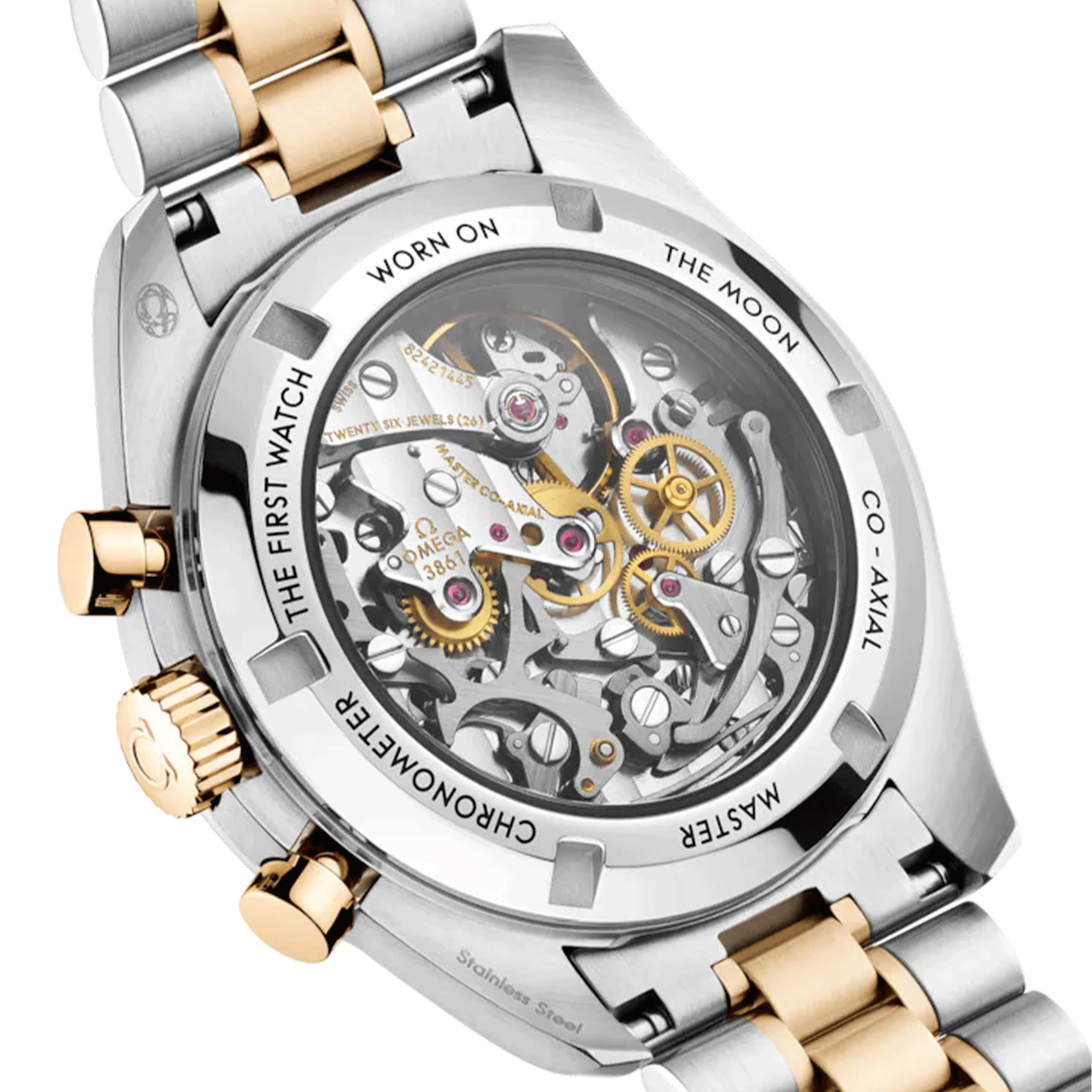 Montre Omega Speedmaster Moonwatch Professional Chronographe Bicolore Acier & Or jaune Moonshine 42 mm