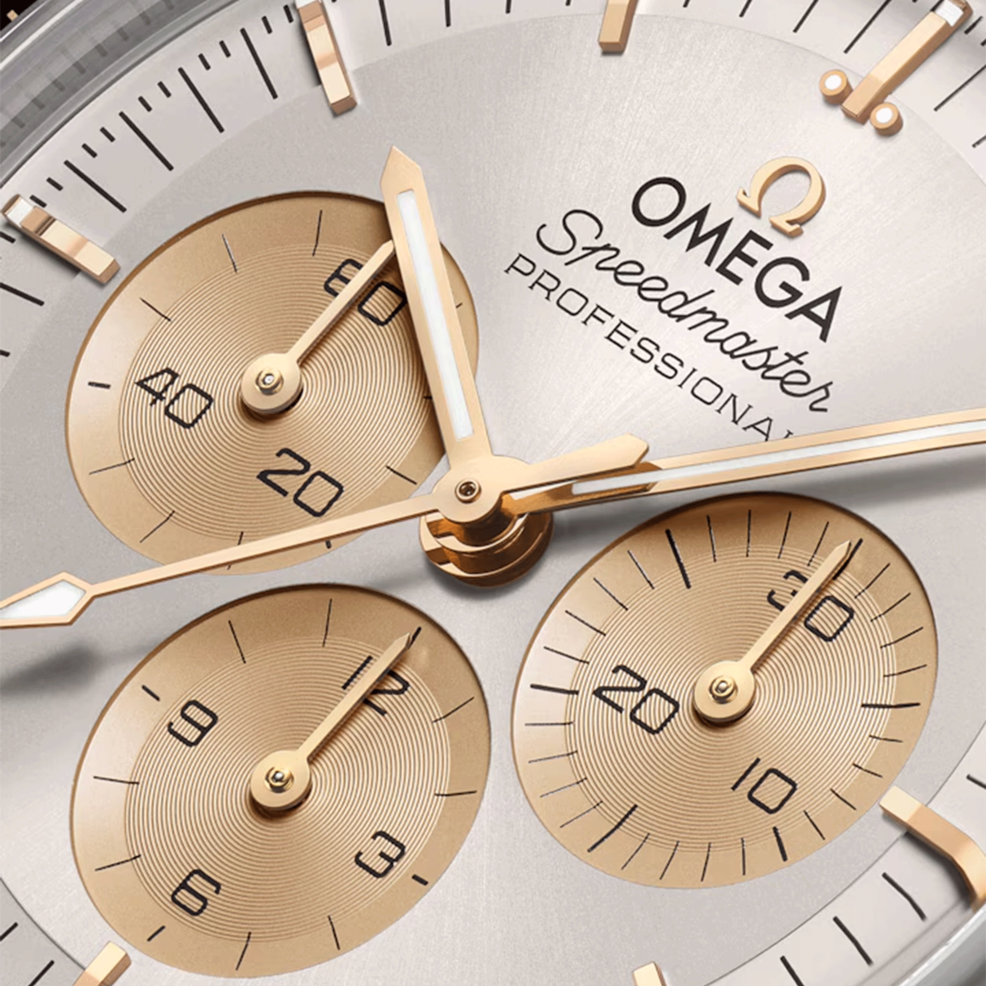 Montre Omega Speedmaster Moonwatch Professional Chronographe Bicolore Acier & Or jaune Moonshine 42 mm